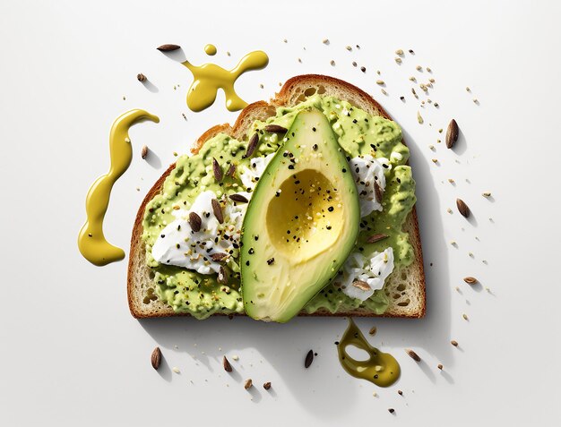 Avocado Toast Food Photography Deliciously Healthy Dish Created with Generative AI