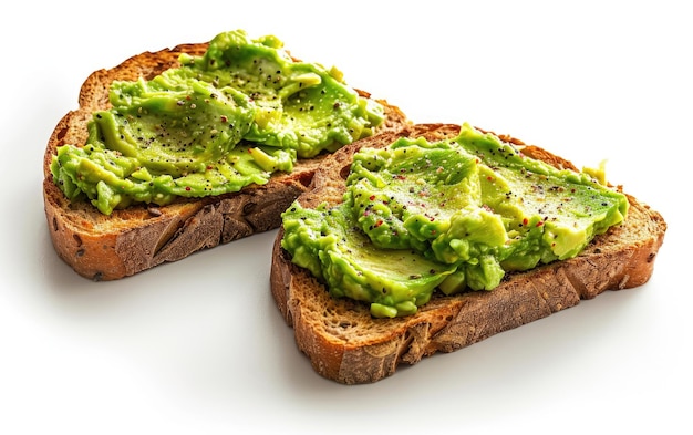 Avocado toast on the white background professional advertising food photo ai generated