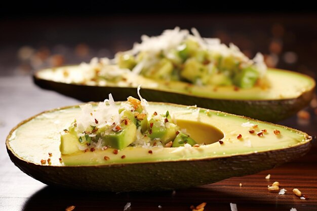 Avocado wedges with a sprinkle of sea sal natural snack fresh fruit Avocado image photography