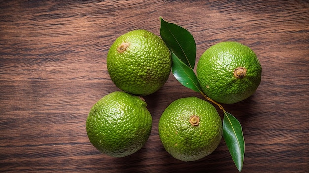 Avocados on wooden background