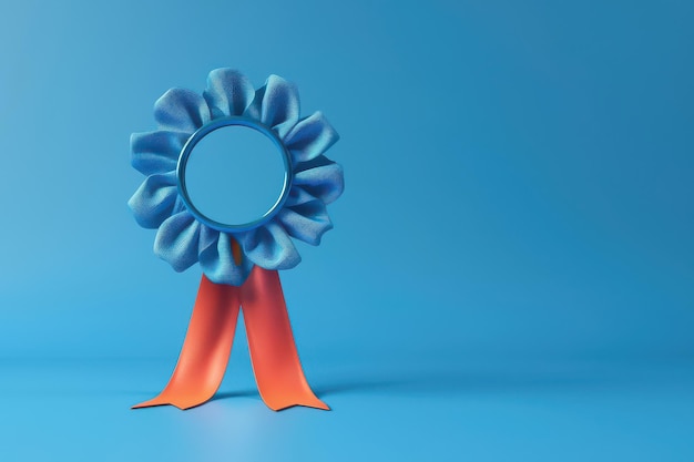 Photo award ribbon 3d isolated concept