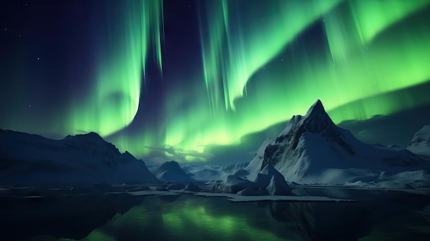 AweInspiring Aurora Borealis Highly Detailed Night Sky AI Generated