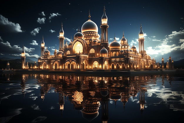 Awesome buildings of mosque in ramadan vibes Ramadan kareem eid mubarak islamic mosque