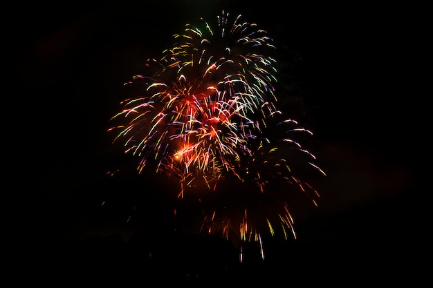 Awesome isolated Festive fireworks on a dark