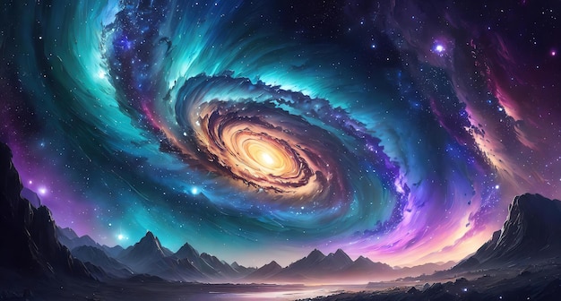 Awesome Watercolor galaxy background