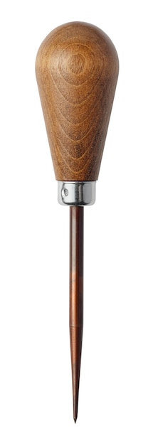 Awl with wooden handle