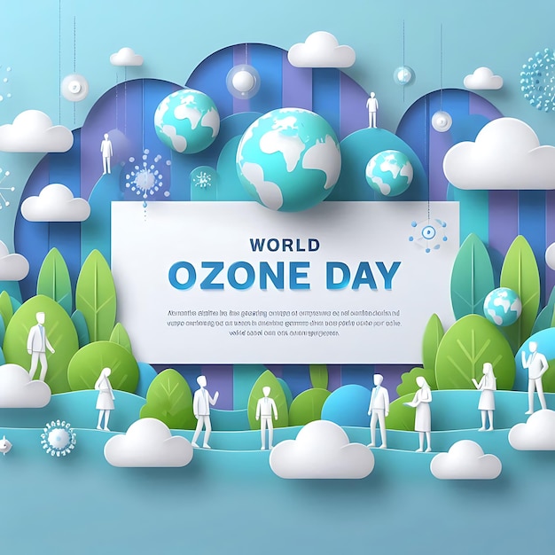 Photo aworld ozone day poster for an event with a banner that says quot gas zone quot