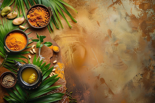 Ayurveda indian illustration background