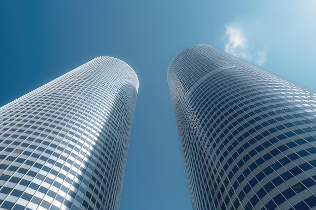 The Azrieli Center towers in Tel Aviv Israel