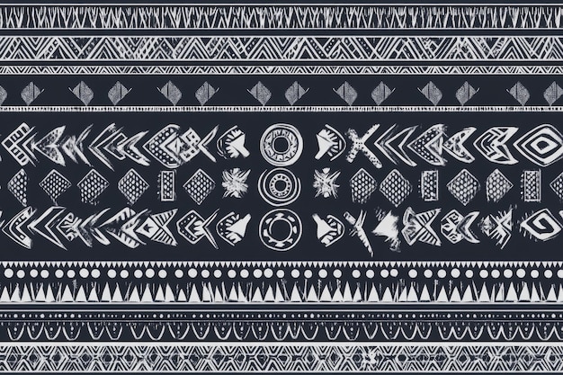 Photo aztec tribal stripes pattern for textiles and decor