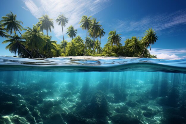 Azure Waters and Palm Trees Tropical Landscape Photos