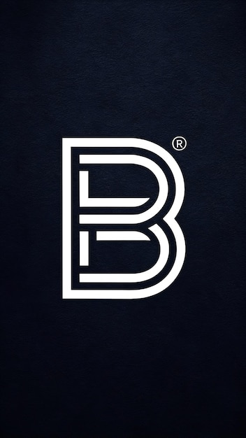 B letter logo company sign vector design