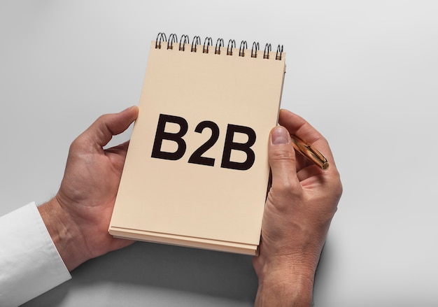 B2B acronym, inscription. Business to Business concept.