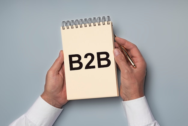 B2B acronym, inscription. Business to Business concept.