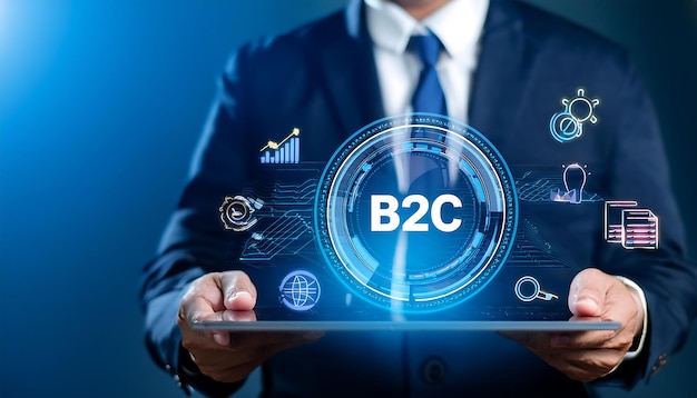 B2C business strategy concept