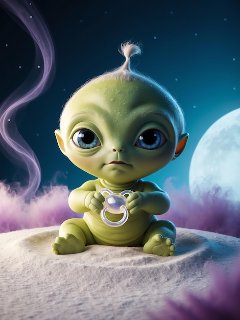 Photo baby alien character design