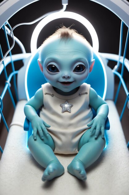 Photo baby alien character design