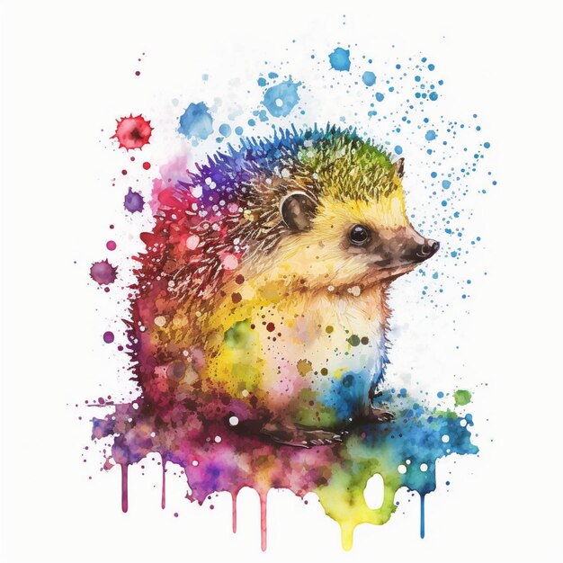 Baby Animals abstract watercolor