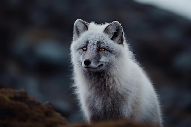 Baby Arctic fox Vulpes lagopus in Svalbard Norway