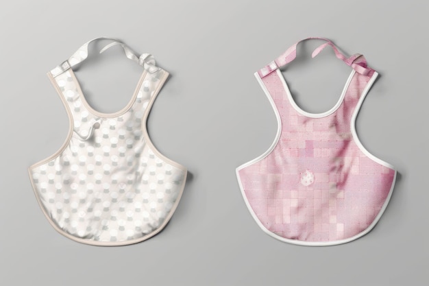 Photo baby bibs isolated in transparent background