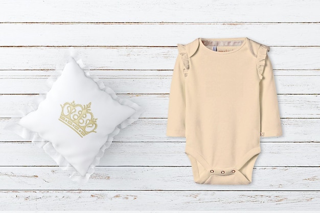 Baby bodysuit mockup