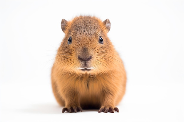 A baby Capybara with white background