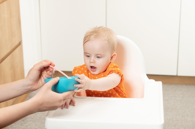 Baby Child Eating In Chair