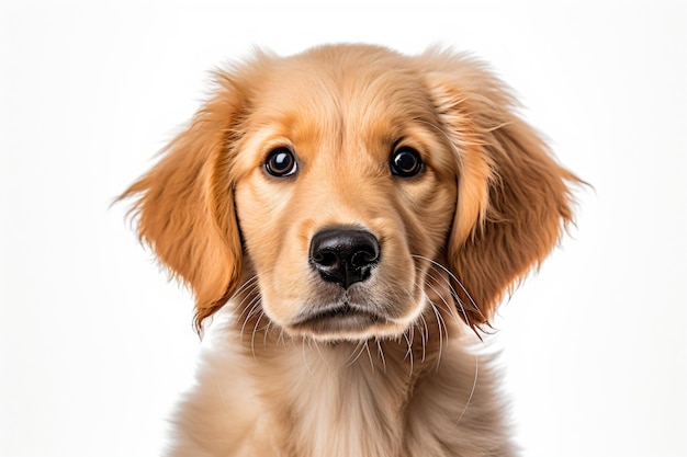 A baby dog with white background