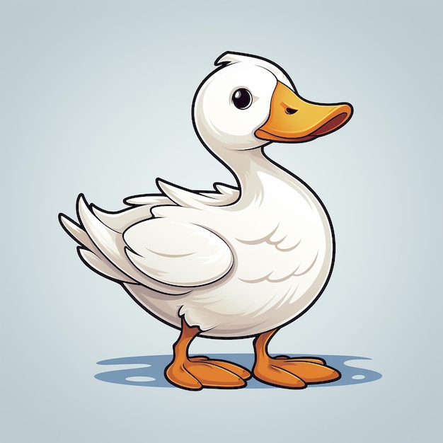 Photo a baby duck cartoon isolated on white background