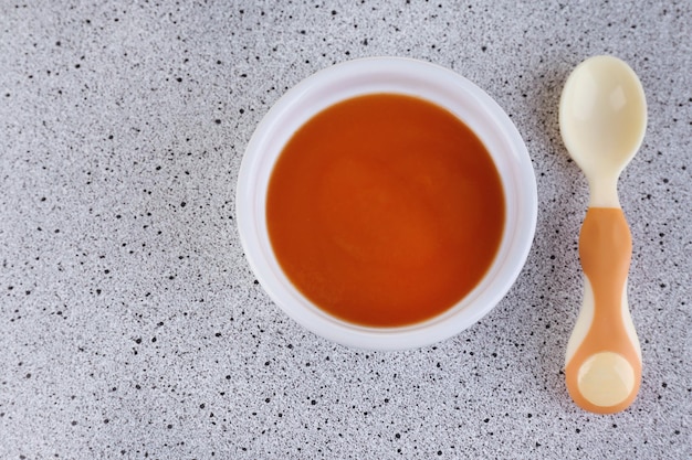 Baby food on table