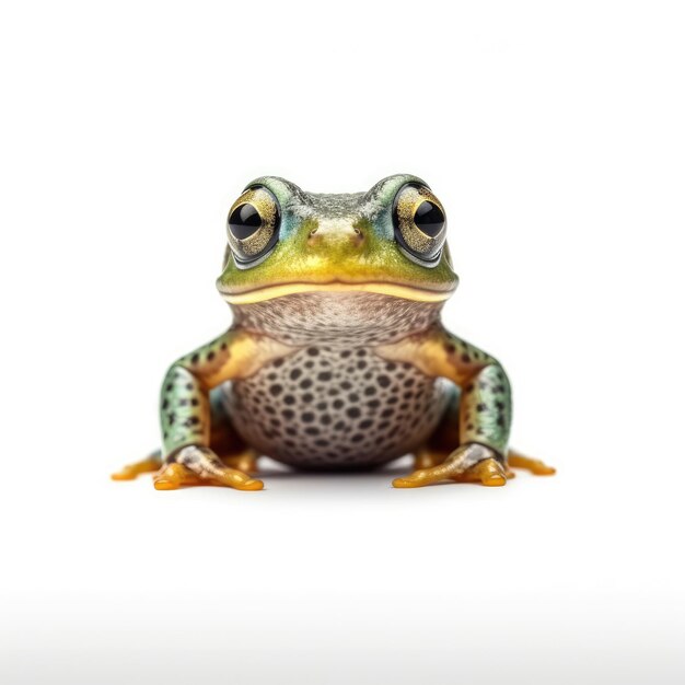 Baby Frog isolated on white generative AI