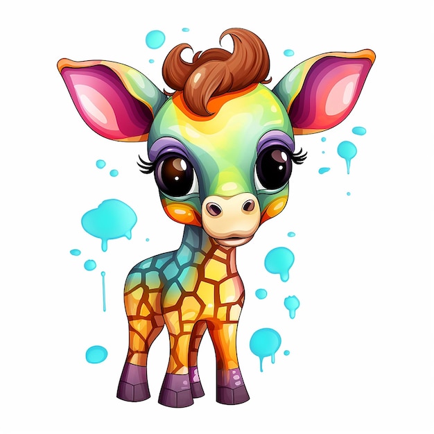 Baby Giraffe Art Kids Coloring Book