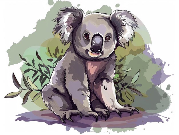 Baby Koala Coloring Art for Kids