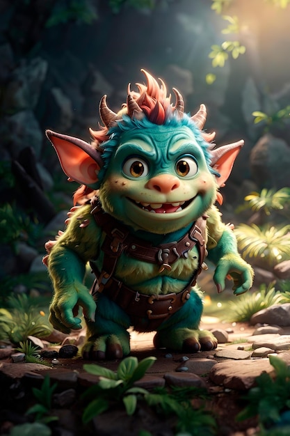 baby miniature creature monster of an ogre ultra realistic