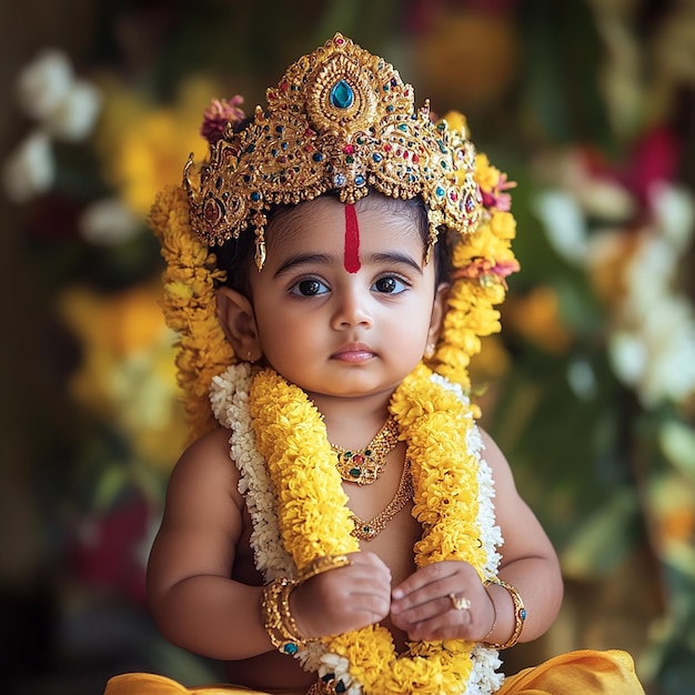 Baby Murugan Statue on White Background