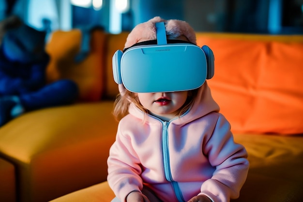 Baby Playing in Virtual Reality Headsets Generative AI