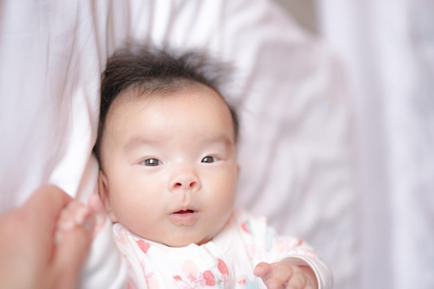 Baby recognizing hands