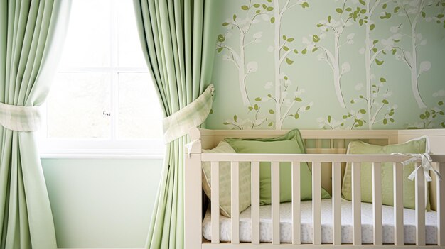 Baby room decor and interior design inspiration in the English countryside style cottage