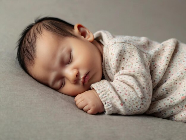 a baby sleeping on the floor with a shirt that says quot baby quot