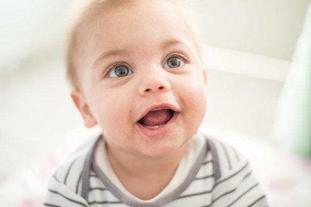 Baby smiling - Baby tooth