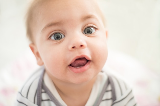 Baby smiling - Baby tooth