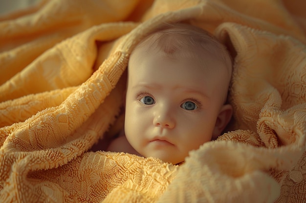 Baby in a soft towel