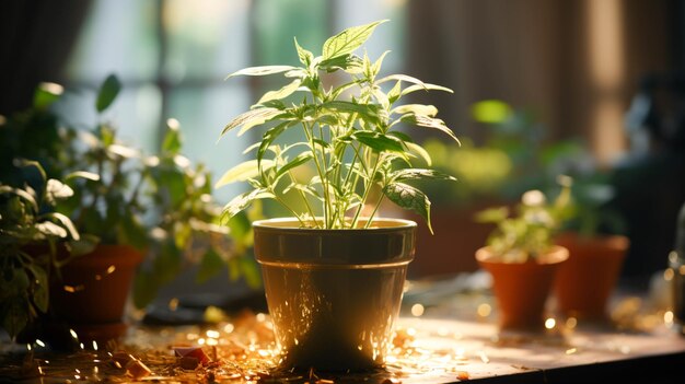 Baby Tears in a pot in the balcony of bedroom