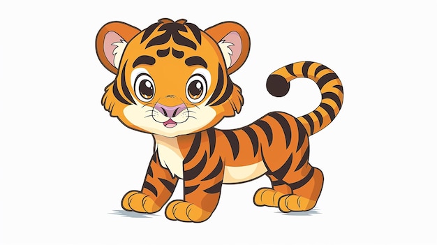 Baby Tiger Coloring Art for Kids