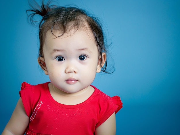 a baby wearing a red dress with a red top that says quot baby quot