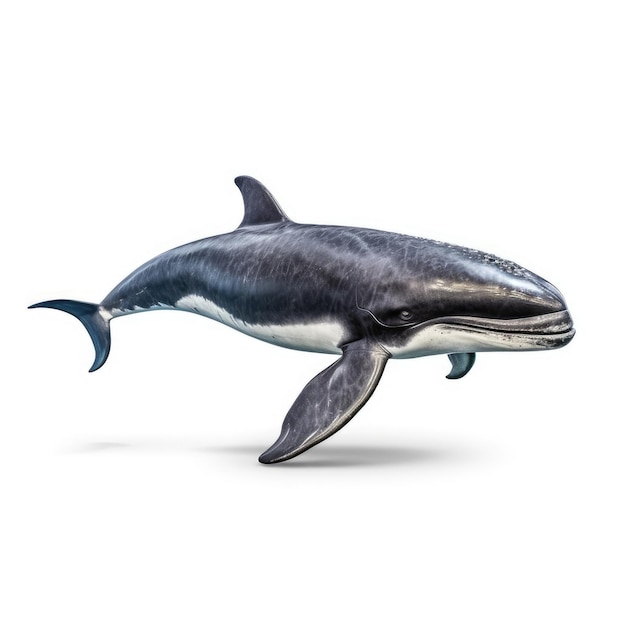 Baby Whale isolated on white generative AI