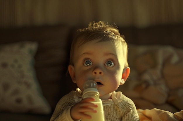 Baby with a bottle