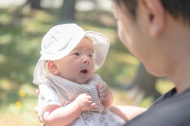 A baby with a hat that says'i'm a baby '