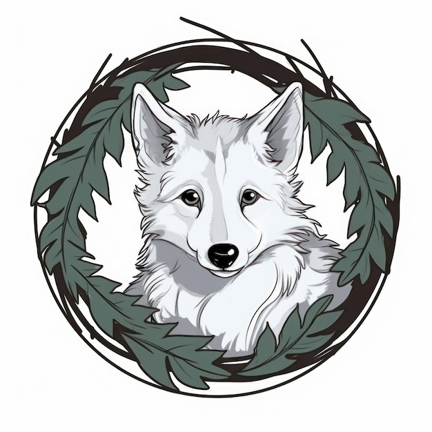 baby wolf vector illustration for t shirt drawn in adobe illustrator