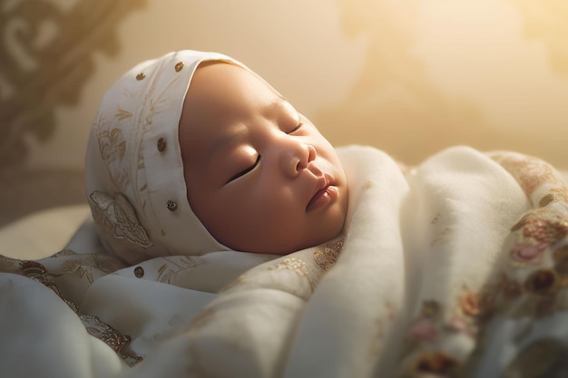 Baby wrapped blanket Infant child Generate Ai